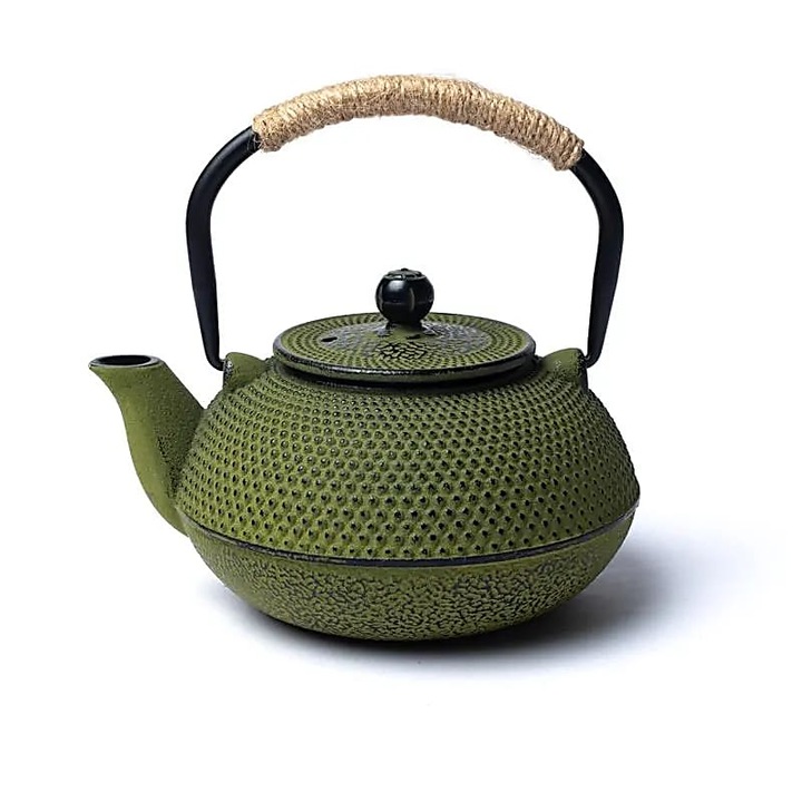 Ceainic din fonta Tetsubin, 600 ml, verde
