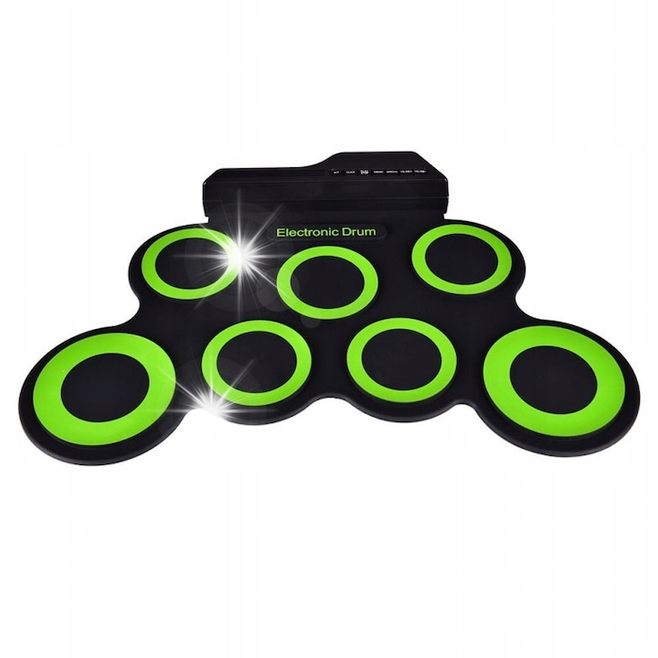 Set tobe DNA Roll Up, 7 pad-uri, USB, negru-verde, 28x43x2.7cm