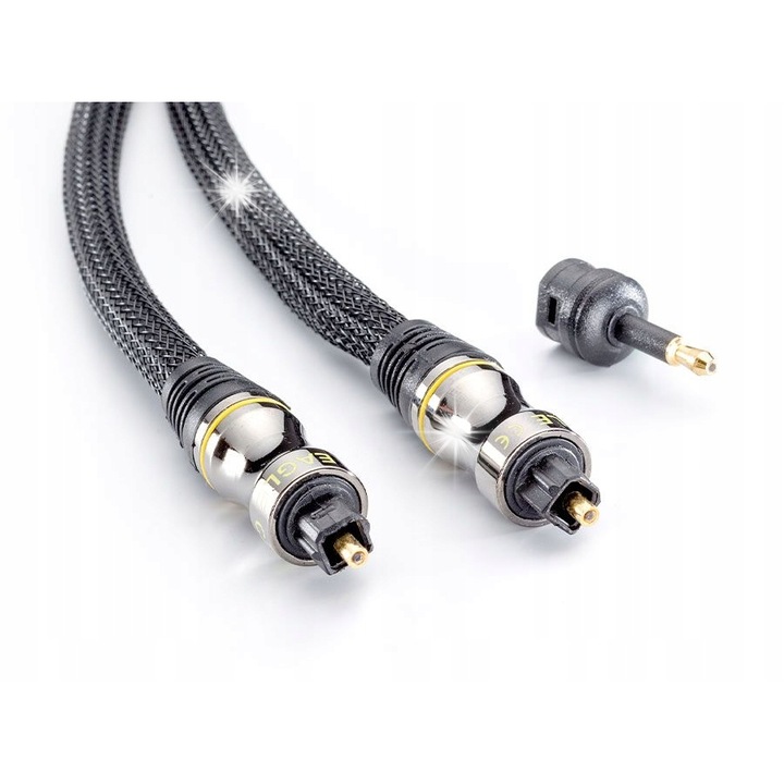 Оптичен кабел TosLink Eagle 0,75м + Мини адаптер