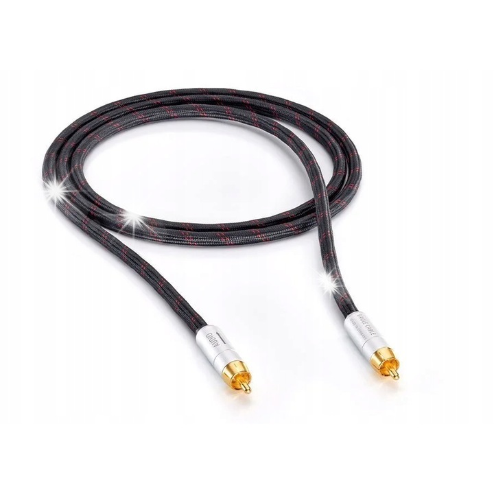 Аудио кабели 1xRCA - 1xRCA Eagle Cable High End Deluxe, 3м, симетричен, с медна сърцевина, 6,5мм