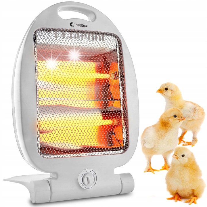 Prodigy.cat elektromos fűtőtest 2 teljesítményszinttel, 400/800W, mérete 25x9.5x39.5cm, hordozható, automatikus biztonsági funkcióval