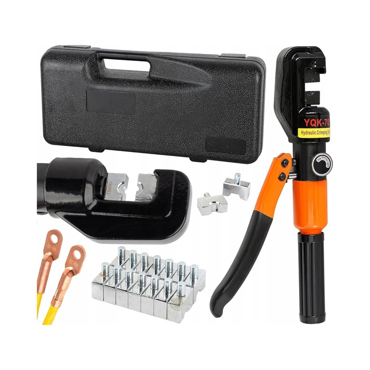 Hidraulikus prés csövekhez, Renew Force, 10 tonna, 4-70mm, 8 matricás készlet, szállító táska