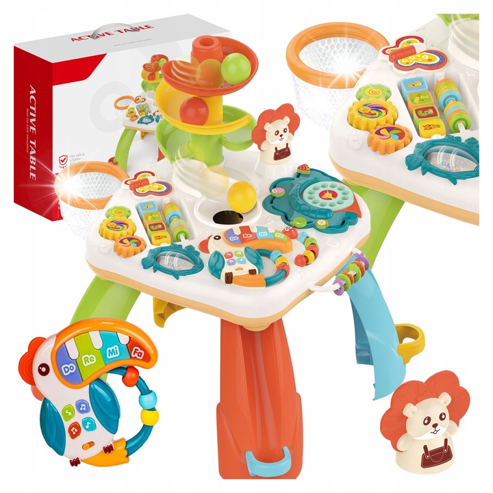 Интерактивна маса за деца, click4TOYS, пиано, кула с топки, 51x46x46см