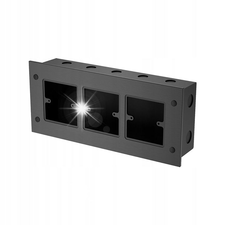 Кутия за монтаж Roxtone WBP030, 3 панела, черна, 346x146x75.7mm