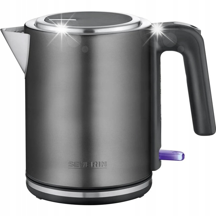 Кана за вода Severin WK 9342, 1л, 2400W, инокс, черна, 198x140x225мм
