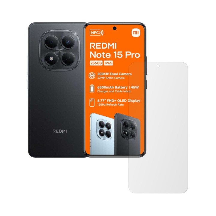 Защитно фолио за екран Folie24, за Xiaomi Redmi Note 15 Pro, 1X Матово, Case-Friendly покритие (съвместимо с калъф), самозалепващо, гъвкаво, против отпечатъци