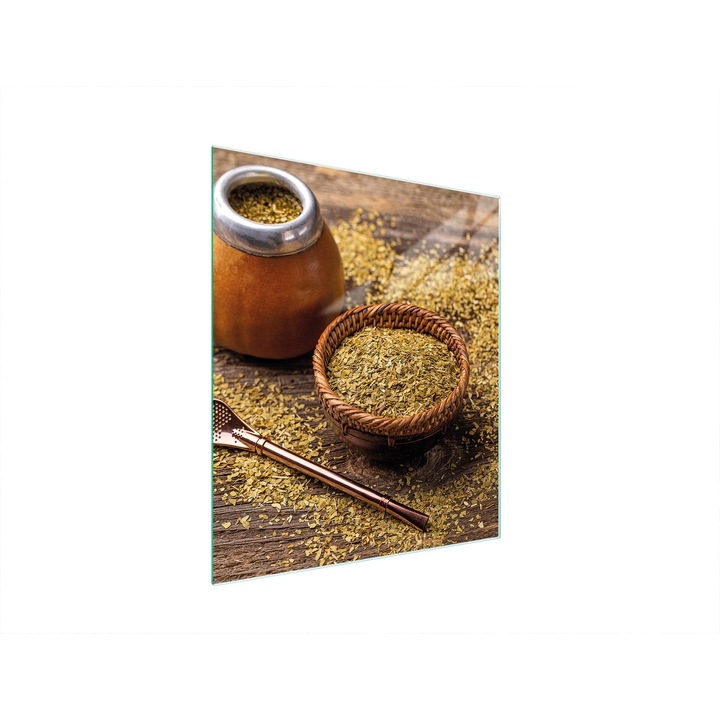 TMK ArtDeko üveg tűzhelyvédő lap, 45x52 cm, többszínű, sokoldalú felhasználás