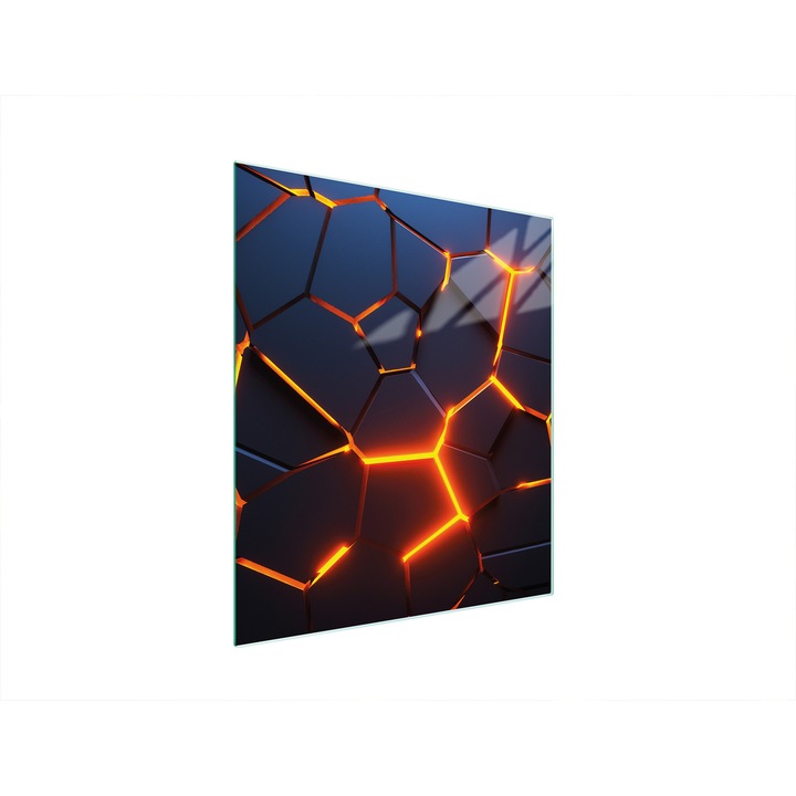 Konyhai hátlap, TMK ArtDeko, üveg, 45x52 cm, főzőlap védelem, modern design