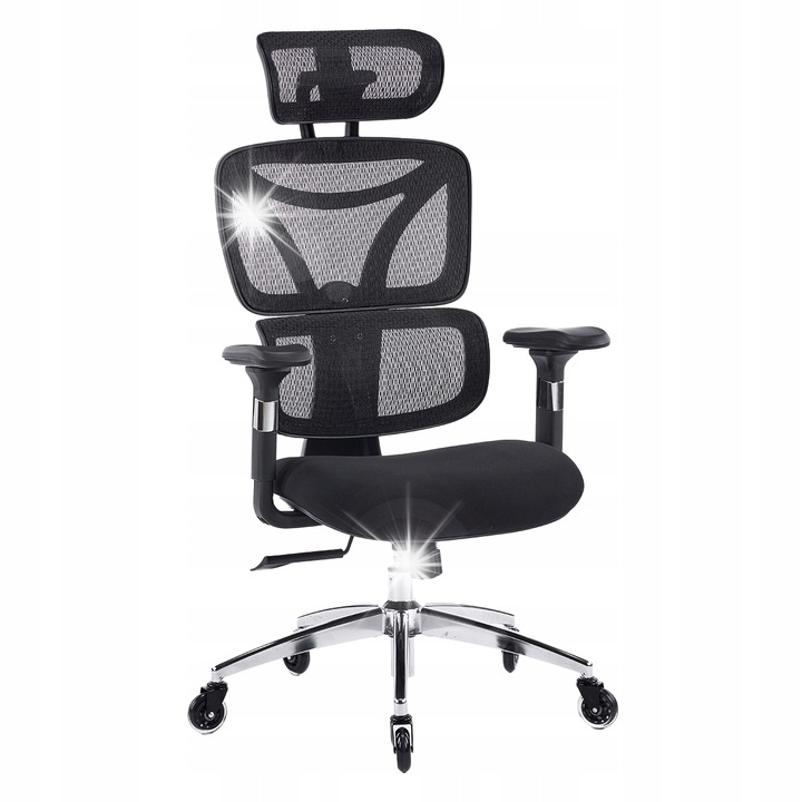 Scaun birou Spacetronik, rotativ, 150KG, reglabil, negru