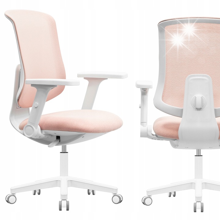 Офис стол Spacetronik, въртящ се, ергономичен, розов