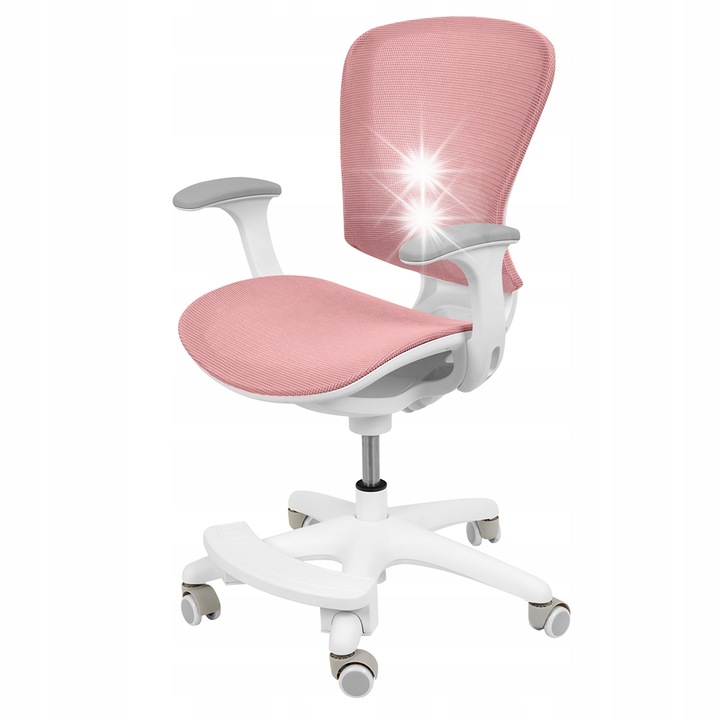 Ергономичен детски офис стол Spacetronik XD, розов, 42-49,5 см, капацитет 90 кг