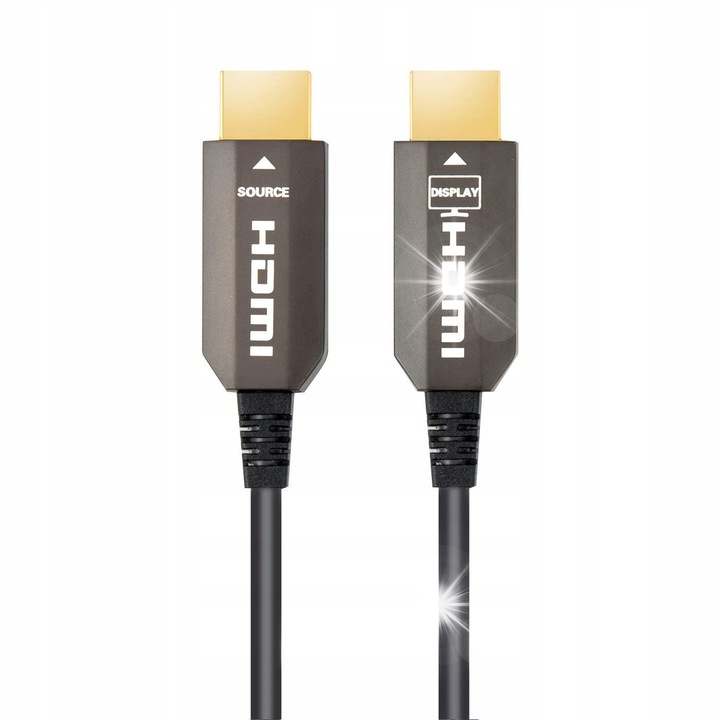 Cabluri HDMI Hibrid 2.0 Spacetronik 100m 4K 120Hz, negru