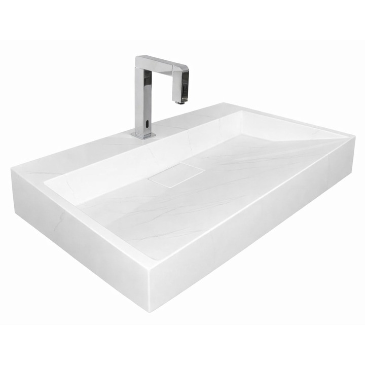 Lavoar Zenith alb din marmura compozit 80X46X12 CM