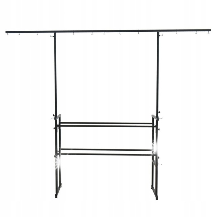 Állvány DJ Stand4Me DJ120T MKII, 4 lábú, fekete, 1,2m széles, 215-246cm magas
