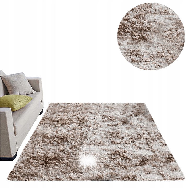 Килим Shaggy Strado Ombre 250x300cm Камел, противоплъзгащ, мек