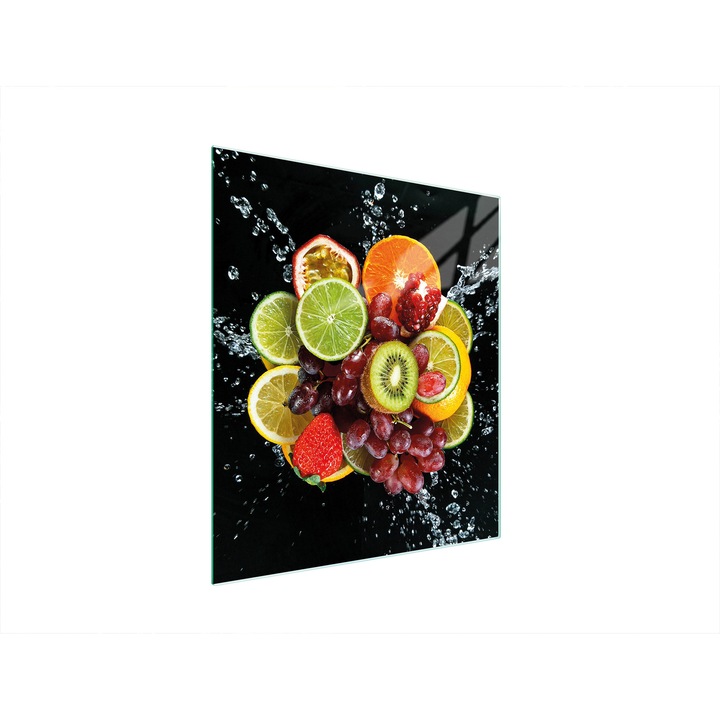 Konyhai hátfal, TMK ArtDeko, üveg, 45x52 cm, főzőlap védelem, gyümölcs design