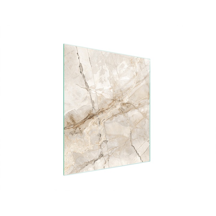 TMK ArtDeko üveg főzőlapvédő, 45x52 cm, márvány design, sokoldalú felhasználás