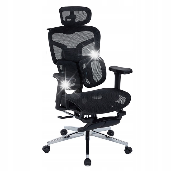 Офис стол Spacetronik, въртящ се, регулируем, черен