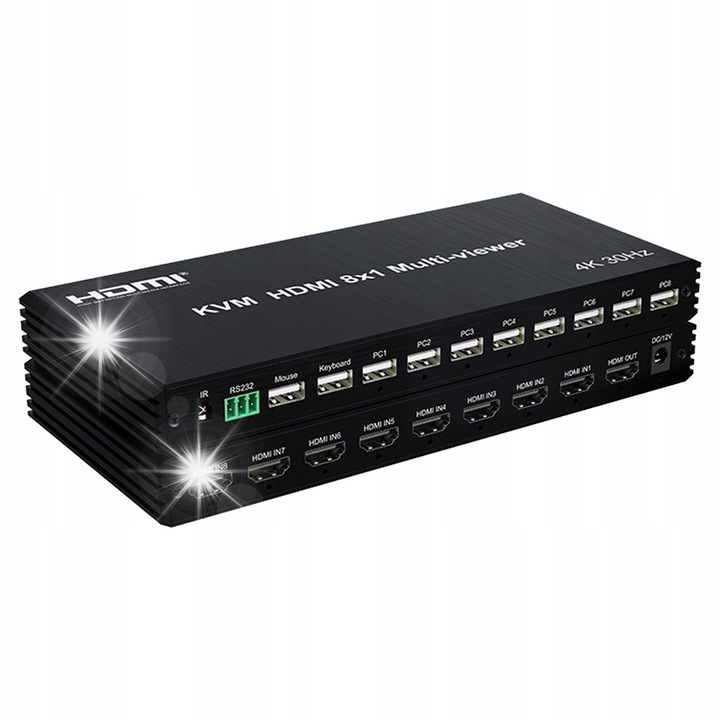 Multi Viewer HDMI 8/1 4K 30Hz KVM USB IR Spacetronik