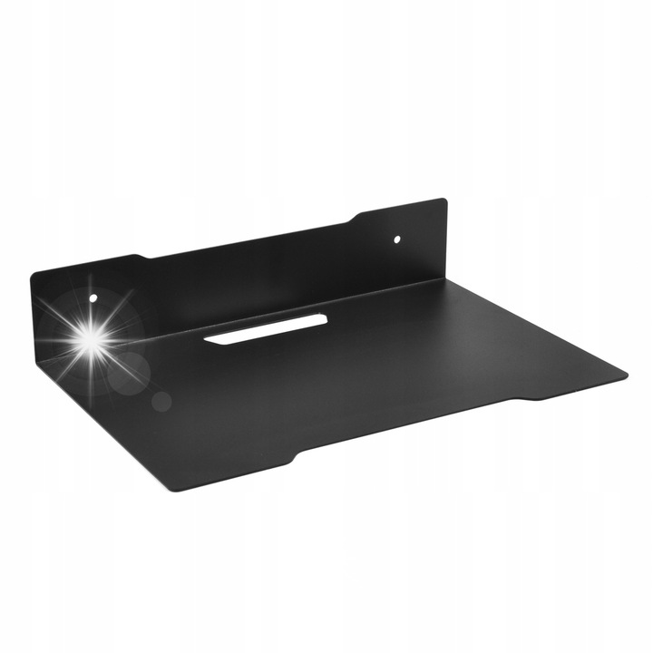 Spacetronik fali polc, 30x20,5cm, matt fekete, routerhez, dekóderekhez, kis tartóhoz