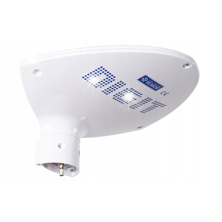 Telkom-Telmor TV antenna, aktív, 22dB, 470-862 MHz, fehér, 360x335x155 mm