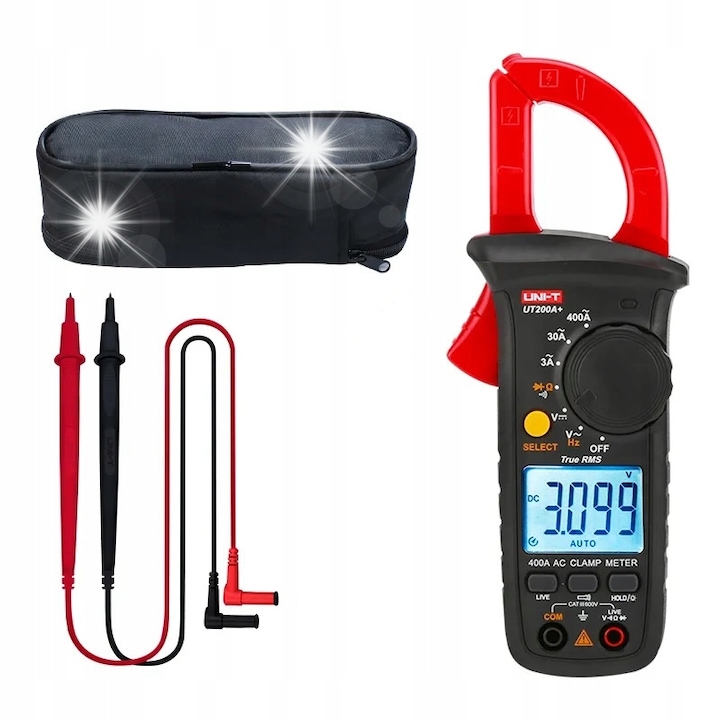 Miernik CEGOWY UT200A+, amperomierz AC 400A, viteza de masurare 0.01A, 600V, dimensiuni 28mm