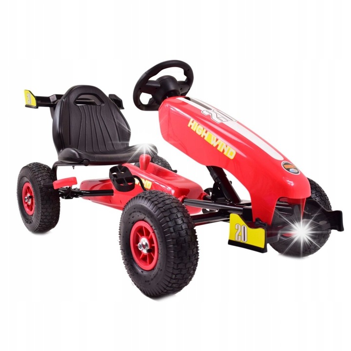 Детски картинг Super-Toys, модел G202, помпащи гуми, спирачки, 123x61x61см, 3-8 години