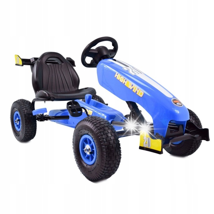 Детски картинг Super-Toys, модел G202, помпащи гуми, спирачки, 123x61x61см, 3-8 години