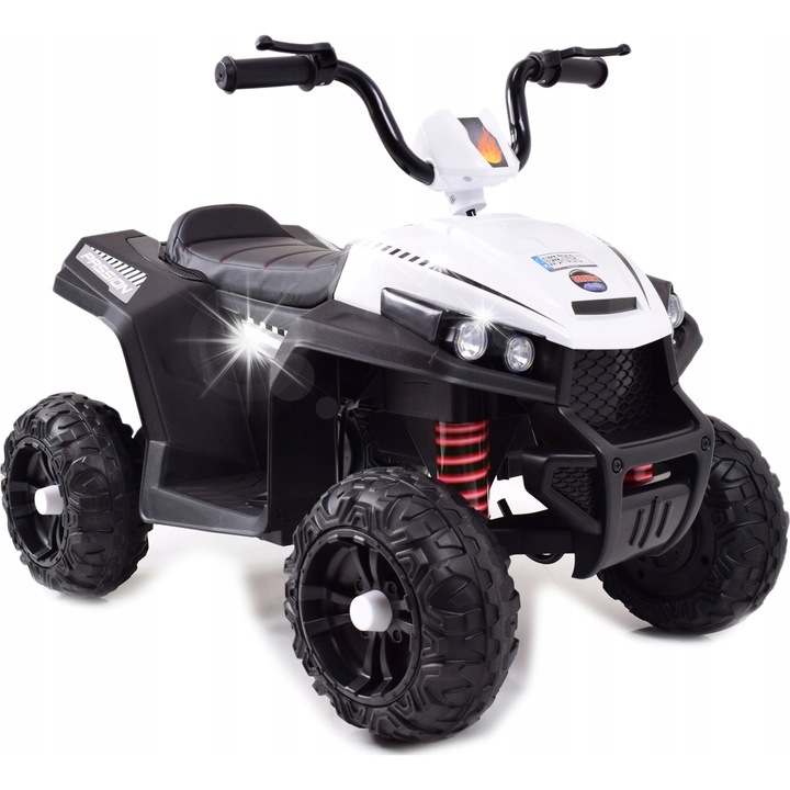 Електрически ATV Super-Toys S601, 2 мотора, 2 батерии, бял, 85x52x64см