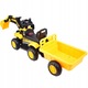 Електрически багер с ремарке и дистанционно управление Super-Toys, жълт, размери 167x40x30cm