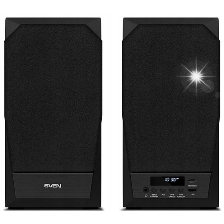 2.0 audiorendszer, SVEN MC-20, 90W, fekete, 2 hangszóró