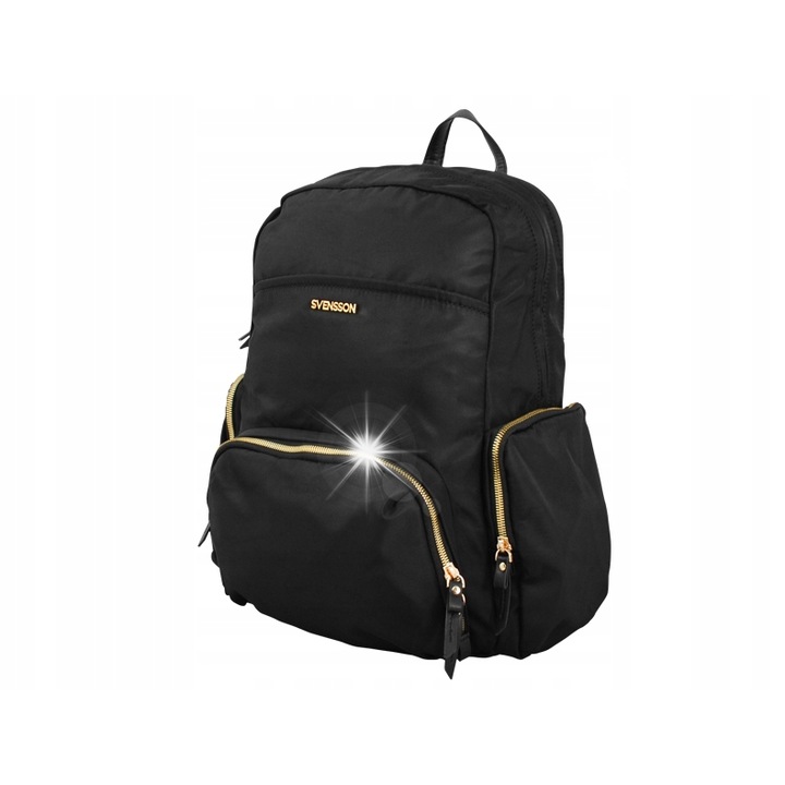 Svensson Resa laptoptáska, 14.1", 4 rekeszes, fekete, méretek 26.5x12x38cm