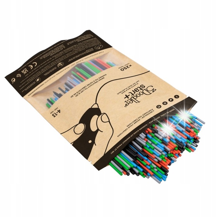 Filament 3Doodler Start, 250 db-os készlet, 4 szín, 2.5mm