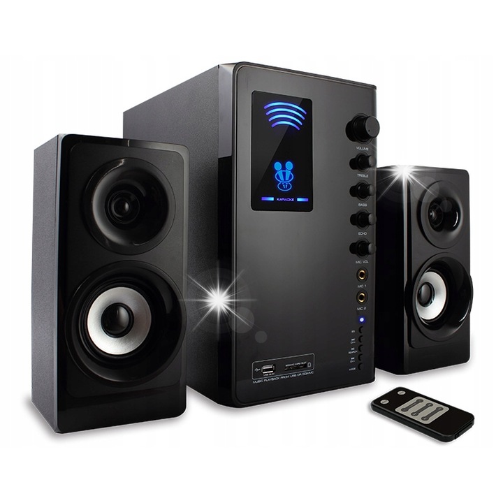 Boxe PC MAD DOG PGS400 2.0 RGB, 6W, Bluetooth, negru