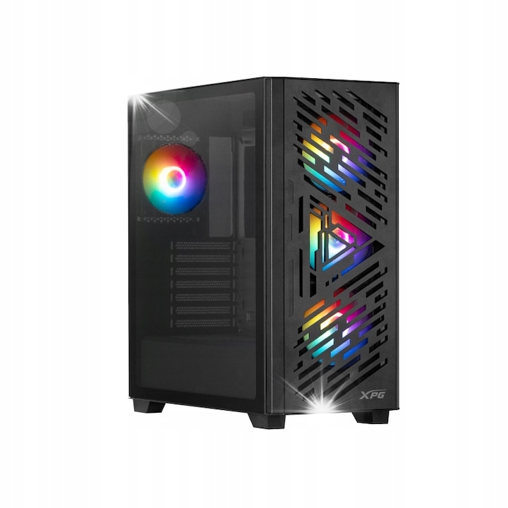 Carcasa AeroCool BIONIC Midi Tower, RGB, 2x 3.5", 4x 2.5", neagra, 206x372x450mm