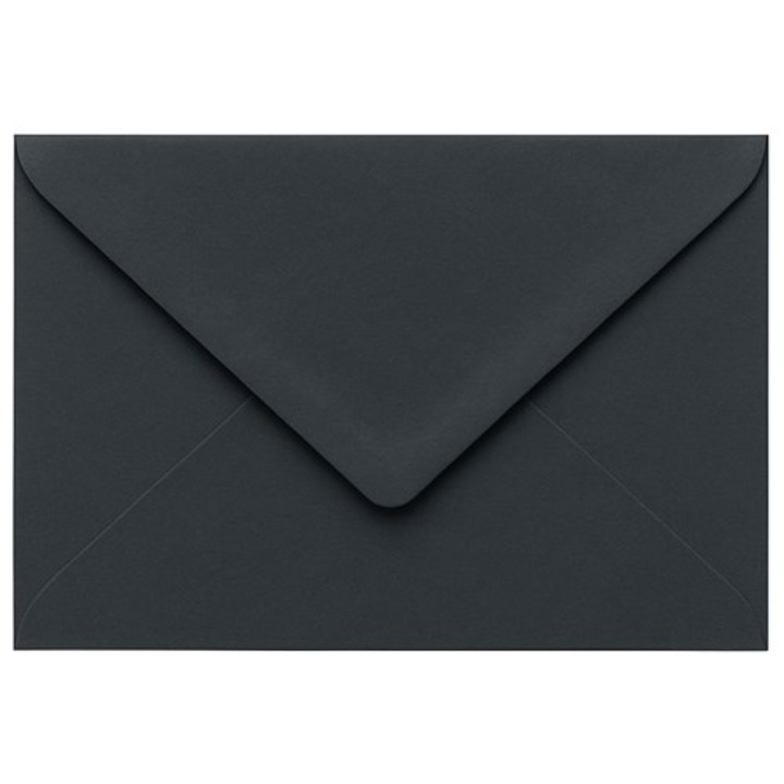 Set 10 Plicuri NEOPAK pentru invitatii, B6, 125x175 mm, Gri grafit perlat, 120g, lipire gumata, deschidere latura mare