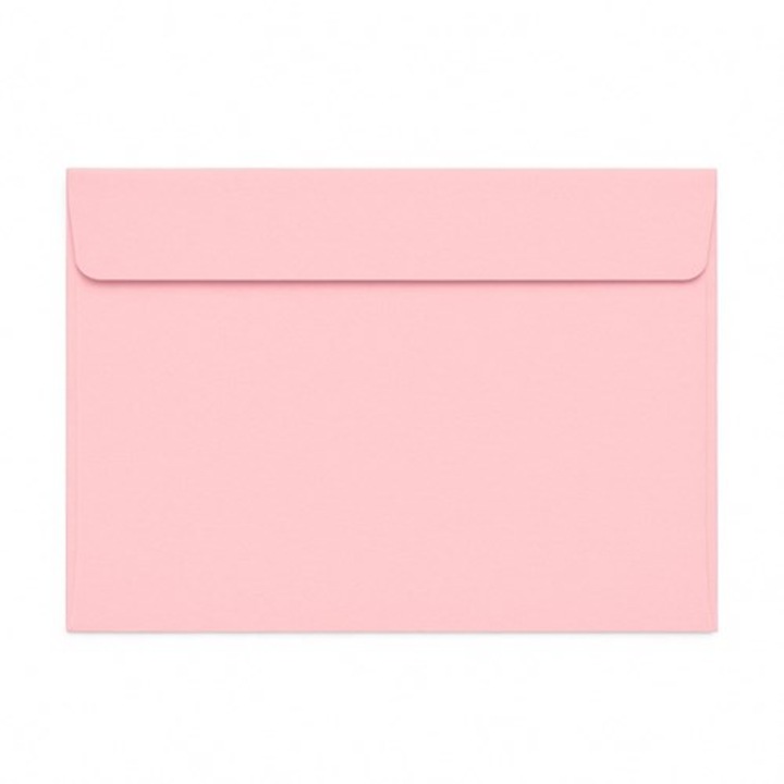 Set 10 buc Plicuri NEOPAK decorative C5, 162x229 mm, Roz Pudra, 120 g/m², cu banda autoadeziva