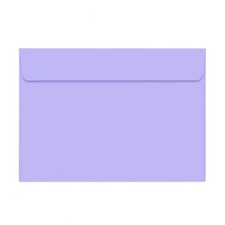 Set 10 buc, Plicuri decorative NEOPAK pentru invitatii, C5, 162x229 mm, Violet, cu inchidere autoadeziva, deschidere pe latura mare, 120 g/m²