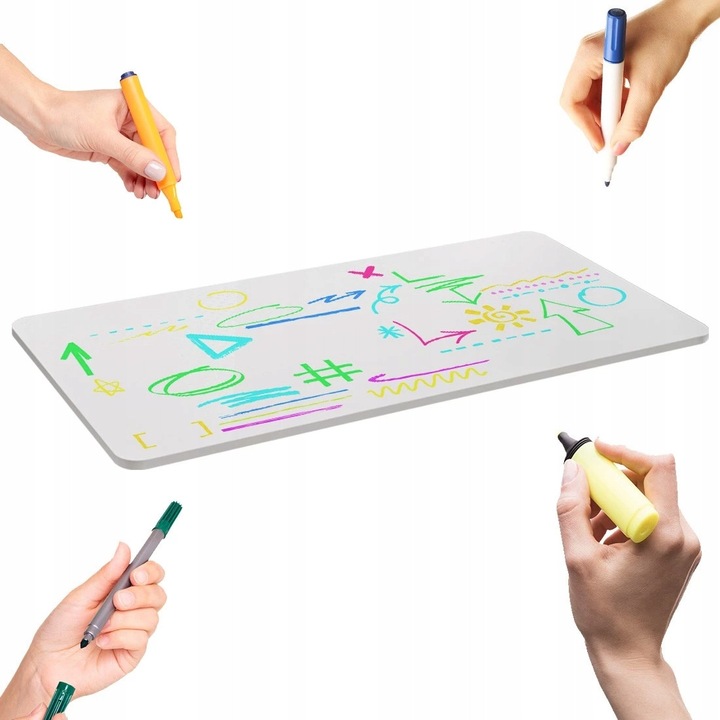 Blat de birou pentru desen, Spacetronik, 100x60cm, alb, rezistent la zgarieturi, usor de curatat