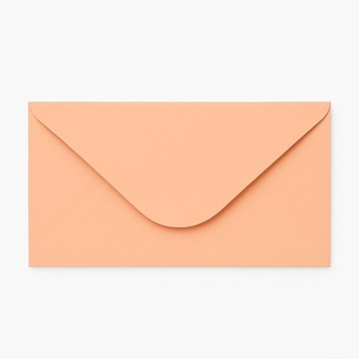 Set 10 Plicuri NEOPAK elegante, DL, 110x220mm, Culoare Piersica, cu lipire gumata, 120g