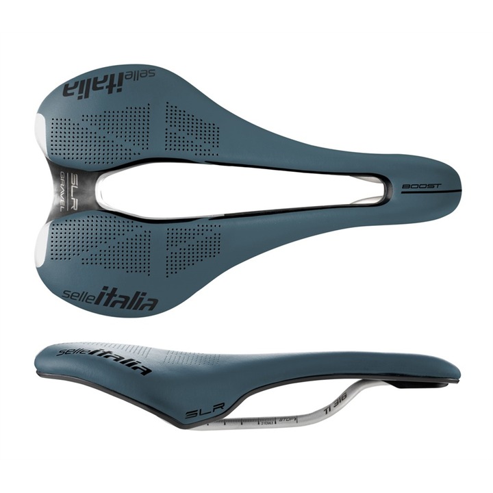 Sa pentru bicicletă Selle Italia SLR Boost Gravel Superflow, piele ecologică, albastru