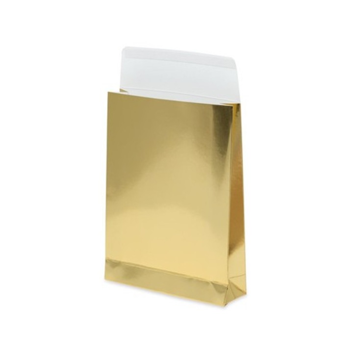 Set 10, Plic cartonat 3D NEOPAK, C5, 170x230x50mm, Auriu, 220 g/m², autoadeziv