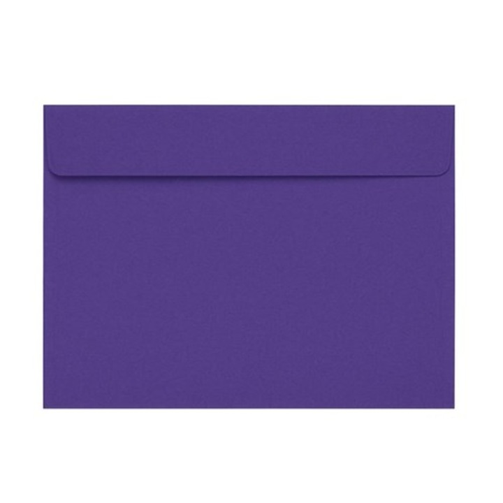 Plic decorativ NEOPAK, pentru invitatii, C5, 162x229mm, Violet, 120 g/mp, autoadeziv, 50 buc