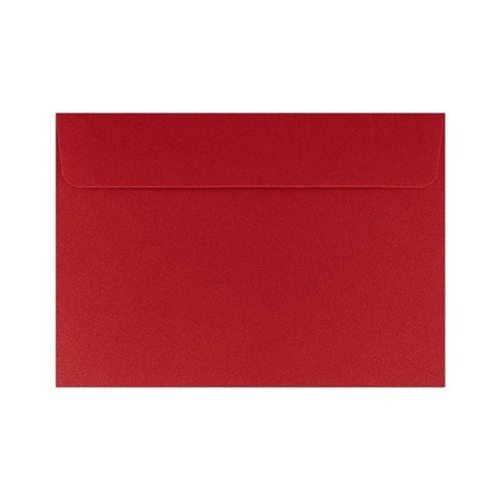 Set 50, Koperta NEOPAK decorativa, format B6, 125x175 mm, Rosu sidefat, autoadeziva, 120g