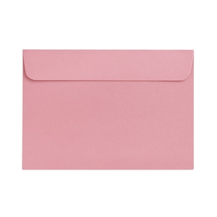 Set 50, Plicuri Decorative NEOPAK, pentru invitatii, C6, 114x162 mm, Roz Perlat, 120g, cu lipire gumata