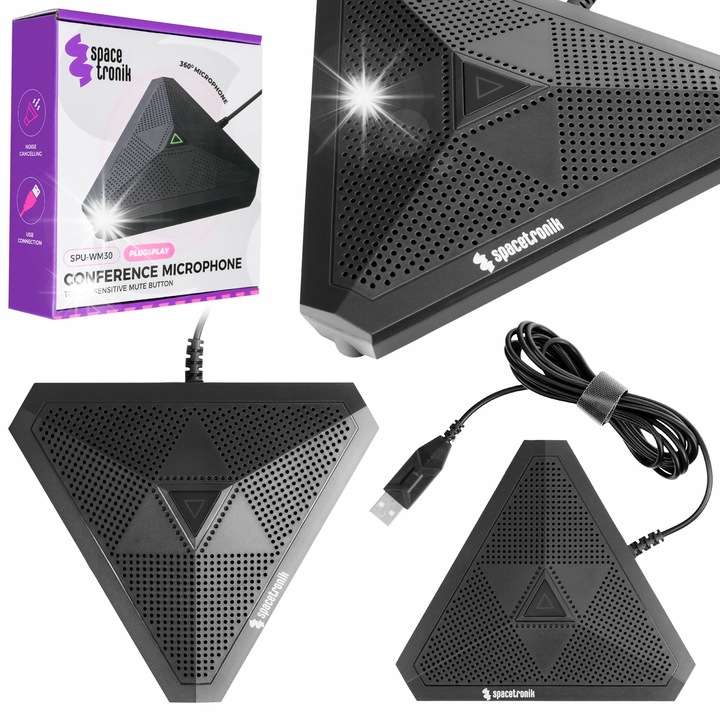 USB конферентен микрофон Spacetronik 360, 1,8м