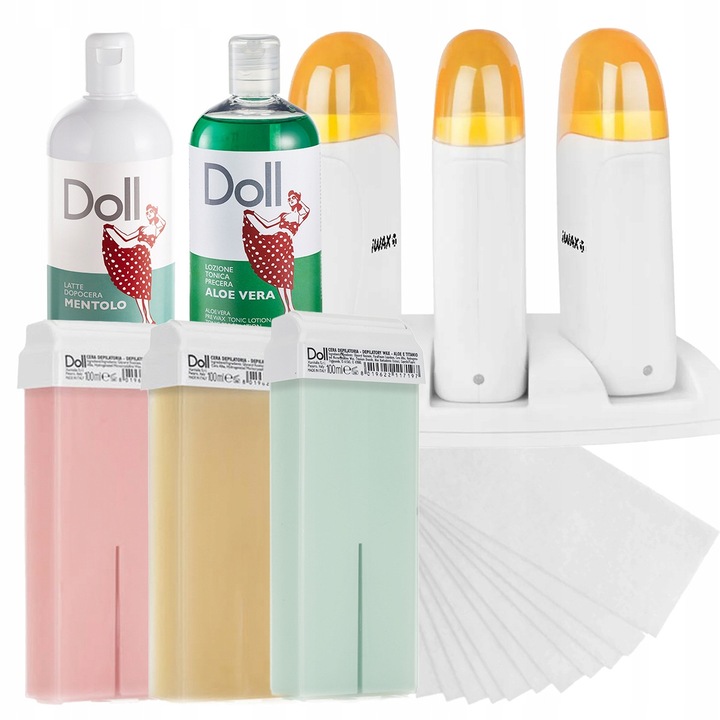 Set depilare profesionala Xanitalia, 100ml, incalzitor, 50 benzi, preparate inainte si dupa depilare