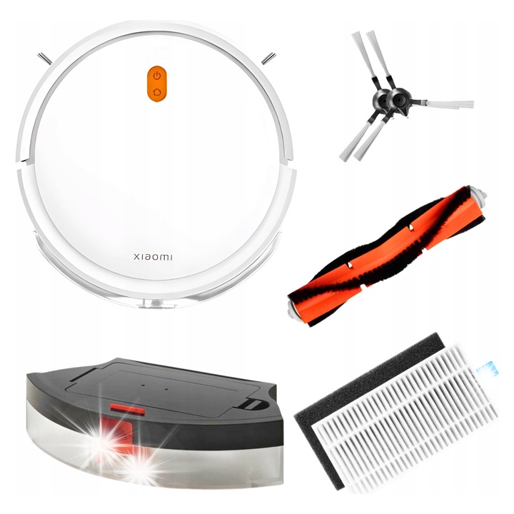 Aspirator robot Xiaomi Robot Vacuum E5, functie de mopare, 110 minute autonomie, 65 dB, 300x300x70mm, set complet
