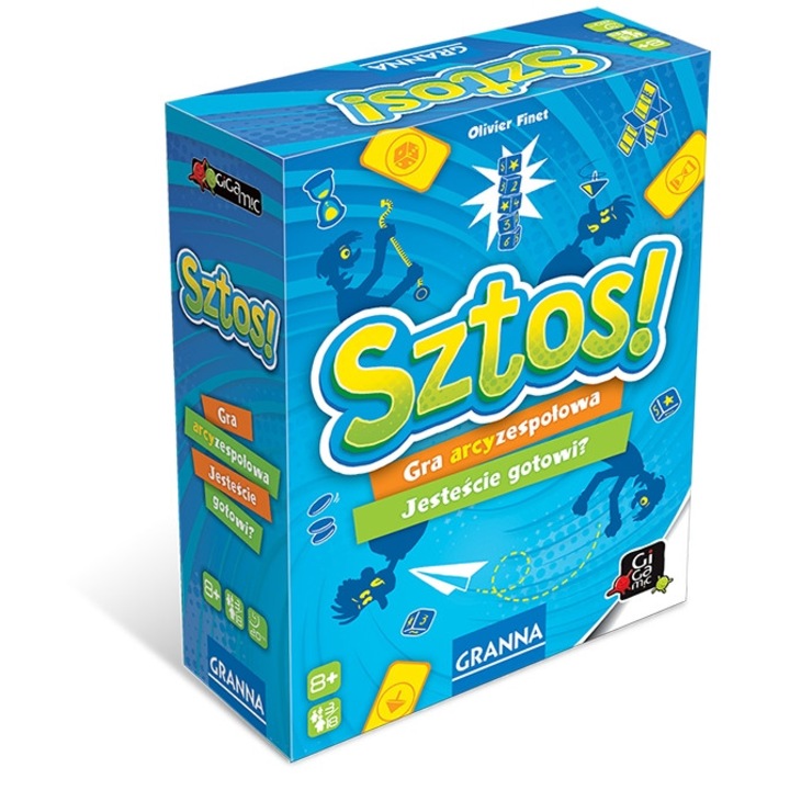 Настолна игра Granna SZTOS 8+, комплект с аксесоари, 150 предизвикателства, многоцветен
