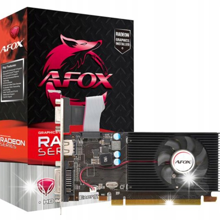 AMD Radeon R5 230 videokártya, 1GB, HDMI, DVI, VGA, alacsony profilú